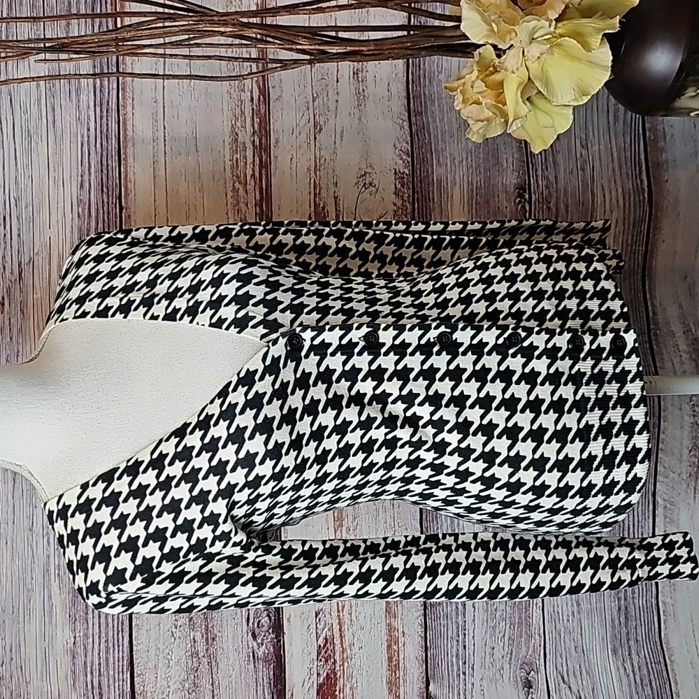 NEW MERONA BLACK & WHITE V NECK LONG SLEEVE BUTTON FRONT CARDIGAN